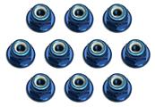 UK-Ecrous nylstop épaulés 3mm bleus (10) TEAM-ASSOCIATED