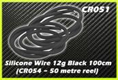 UK-SILICONE WIRE 12AWG - BLACK 1 METRE CORE-RC