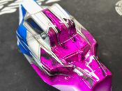 UK-CARROSSERIE P2 BLEU/SILVER/VIOLET METAL PEINTE pour XRAY XB8 2024/2025 - J-CONCEPTS
