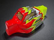 UK-Body "JC P2" Rouge Fluo/Gun Métal/Jaune for TEKNO NB/EB48 WS-LINE