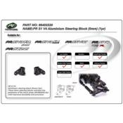 UK-PR S1 V4 Aluminum steering block (0mm) PR RACING