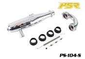 UK-1/8 Buggy Exhaust Pipe(EFRA 2202), Silver Plated VP-PRO