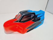 UK-S15 body painted neon red/gun metal/blue for TEKNO EB48 2.0 J-CONCEPTS