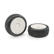 UK-BLACKHOLE tyres mounted on white wheels (2) (choice of shore) MATRIX TYRES