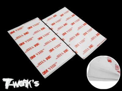 UK-VHB Super Glue Double Adhesive Tape 0.5mm (85mm x 50mm 2pcs.) T-WORK'S