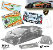 UK-1/10 Bodyshell Huracan GT ORANGE1 190mm (non peinte) TEAM C
