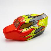 UK-BODIE S15 ROUGE FLUO/JAUNE FLUO/GRIS PEINTE  pour TEKNO NB48/EB48 2.X - J-CONCEPTS