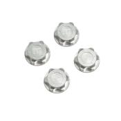 UK-Wheel Nuts (T Logo, 17mm, serrated, CLEAR ano, M12x1.0, 4pcs) TEKNO-RC