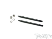 UK-DLC coated Rear Shock Shaft 65.9mm ( Agama A319 ) 2pcs. T-WORK'S