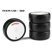 UK-ATTACK RXA V2 RUBBER TYRES 1/10 EP TOURING 32 SHORE ASPHALT 4PCS CORALLY