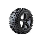 UK-1/8 TRUGGY ROCK MTD ON 5-SPOKE BLACK 0 OFFSET(PR) FASTRAX