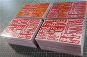 UK-Chrome red sticker sheet (15.5 x 10.5cm) WARTELLE-SHOP