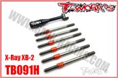 UK-Hybrid Titanium Turnbuckle Set For Xray XB2 T-WORK'S
