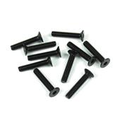 UK-M3x16mm Flat Head Screws (black, 10pcs) TEKNO-RC
