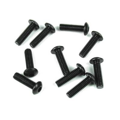 UK-M4x14mm Button Head Screws (black, 10pcs) TEKNO-RC
