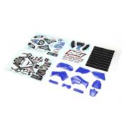 UK-Blue Plastics with Wraps: Promoto-MX LOSI