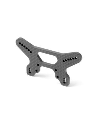 UK-Graphite Shock Tower for HS Bulkhead - Front - 3.5mm - Wider X-RAY