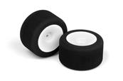UK-M18T Rear Foam Tire Mounted (25Deg) - White (2) X-RAY