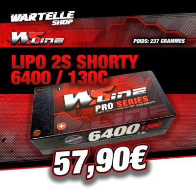 UK-Accu Lipo shorty 6400 130c 7.6v HV (Pk 5mm) WS-LINE