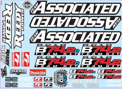 UK-RC10B74.2 Decal Sheet TEAM-ASSOCIATED