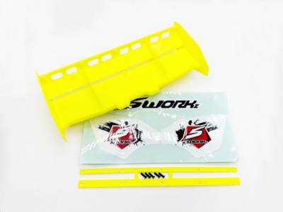 UK-1/8 Off Road Pro-Speed 2.0 Race Wing (YELLOW) (Pre-Holes) SWORKZ