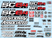 UK-RC10SC6.4 Decal Sheet TEAM-ASSOCIATED