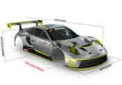 UK-P-GT3R 1/7 ARRMA Infraction-Limitless Pre-Cut body Clear BITTYDESIGN
