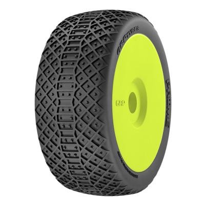 UK-Tyres "PRIME" glued on yellow rims (2) choice of compound) GRP