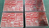 UK-Chrome red sticker sheet (15.5 x 10.5cm) WARTELLE-SHOP