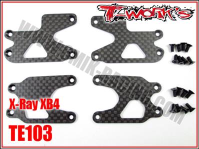 UK-Graphite A-arm Stiffeners ( Xray XB4 ) T-WORK'S