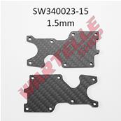 UK-Pro Composite Carbon Rear Lower Arm Cover 1,5mm (2) SWORKZ