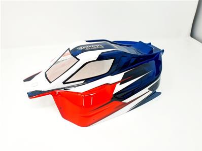 UK-Vision body paint (Red/White/Blue) 1/8 buggy for S35-3E/-4E Sworkz and MBX8-Eco