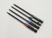UK-Set of bits for screwdrivers 1.5/2.0/2.5/3.0 TIN BLACK with colored rings WS-LINE