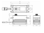 UK-Servo Digital Low Profil Brushless Hi-Torque 25Kg/0.08s@7.4V SAVOX