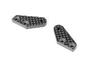 UK-Carbon steering plate 2 dots (1+1) XB8/XB8E X-RAY