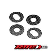 UK-1/8th Carbon Fiber Body Shell Washer - 4pc J-CONCEPTS