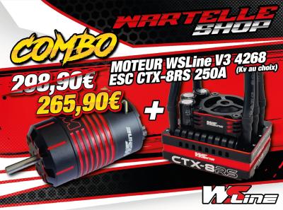 COMBO-Variateur CTX-8RS + Moteur 4268 V3 (Kv au choix) WS LINE