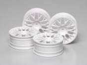 UK-24Mm Mesh Wheels-4Pcs White/+2 TAMIYA