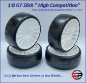 UK-Tires 1/8 GT SLICK (4pcs) HIGH TEMPERATURE - choice of hardness SP RACING TEAM
