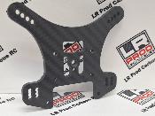 UK-Rear shock tower carbon 4mm for MP11 (IF705) LR PROD