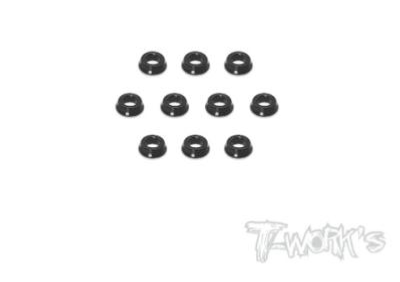 UK-Aluminum 3mm Bore Conical Washer ( Black ) 10pcs. T-WORK'S