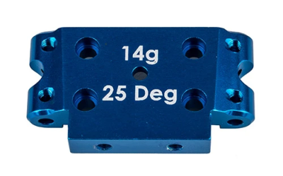 UK-DR10 FT Aluminum Front Bulkhead, 25 deg, blue TEAM-ASSOCIATED
