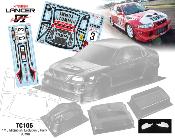 UK-1/10 Mitsubishi Lancer Evolution 6 190mm (unpainted) TEAM C