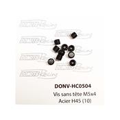 UK-Flat Point Screws M5x4 Steel (10)  DONUTS RACING