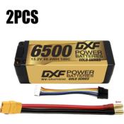 UK-2 X Lipos Battery 4S 15.2V 6500MAH 140C GoldSeries LCG 5MM Graphene with cable  XT90 DXF