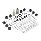 UK-Shock absorbers 35.5mm - short cap - big bore - set (2) X-RAY