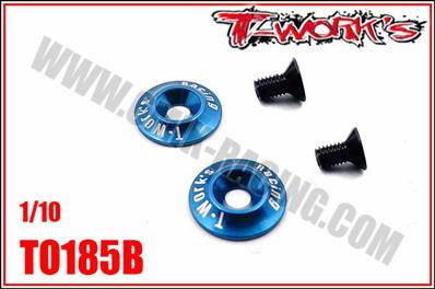 UK-1/10 Aluminum Wing Washer ver.2 blue T-WORK'S