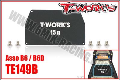UK-Aluminum Chassis Weight 15g ( For Team Associated RC10 B6/B6D/B6.4 ) T-WORK'S