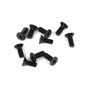 UK-M3x8mm Flat Head Screws (black, 10pcs) TEKNO-RC