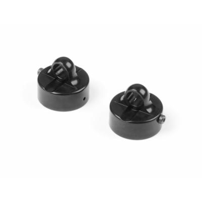 UK-Alu shock cap zero rebound - black coated (2) X-RAY